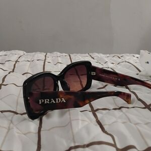 Prada Women's Black and Tortoise Shell Sunglasses